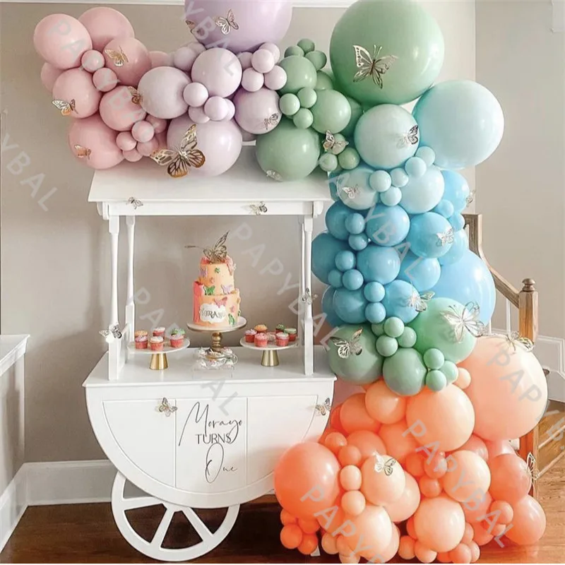 

153Pcs Macaron Colorful Balloons Arch Garland Kit Pink Blue Latex Balloon Set Baby Shower Birthday Party Decoration Supplies