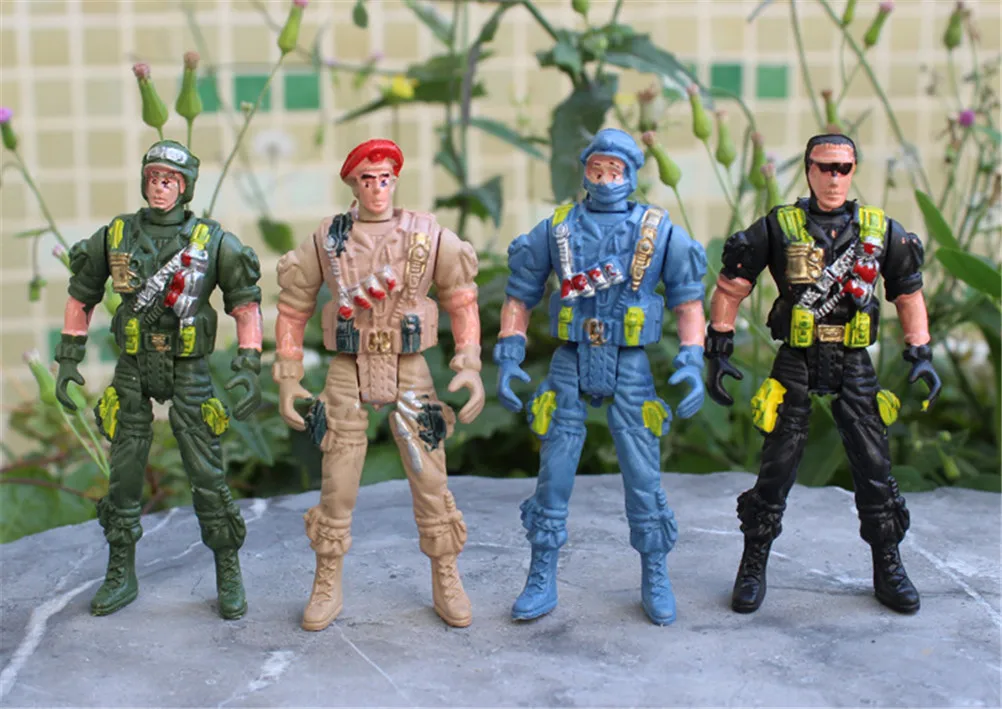 9cm Military militare modello Playset forza speciale Action Figures giocattoli per bambini soldato di plastica uomini giocattoli per soldato a mobilità casuale