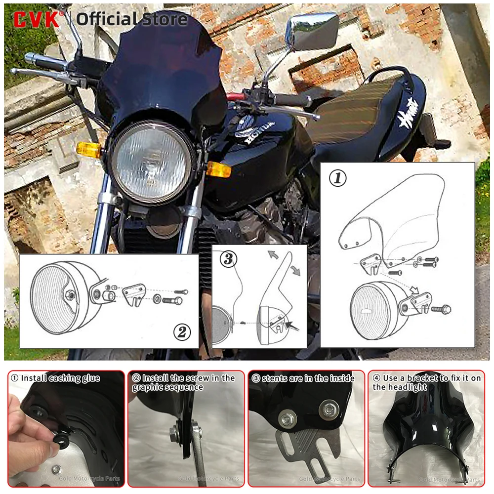 Windshield Windscreen For Suzuki GSX1400 GSF650 GSF1200 GSF1250 Bandit GS500 GS500E TU250 TU250X ST250 GSF ST TU 250 X Volty