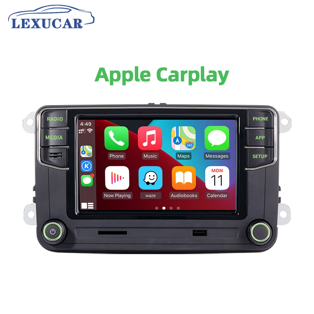 RCD360 Pro Green Light Android Auto Carplay Car Radio Green Menu Multimedia Player MirrorLink  For Skoda Rapid Octavia For VW