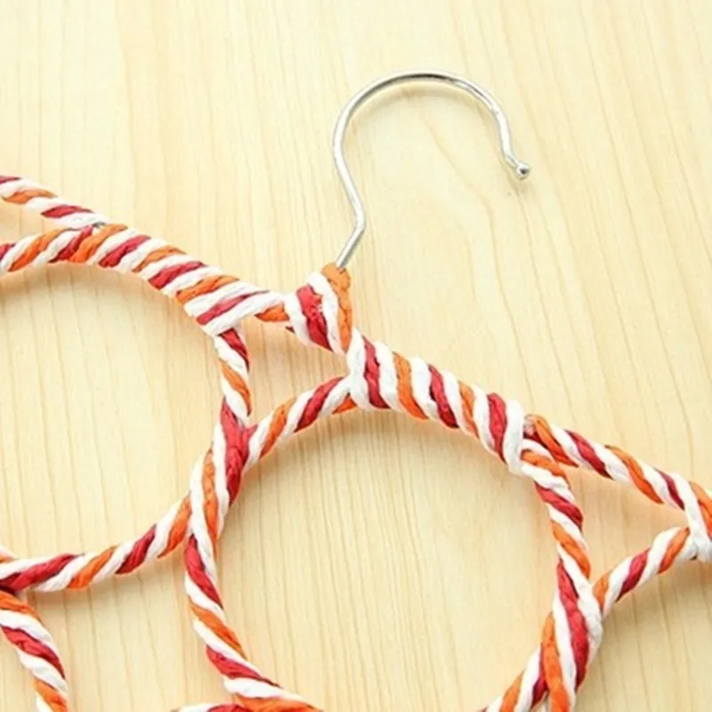 9/12/16/28 Hole Ring Rope Shawl Multi Display Scarf Belt Tie Slots Holder Clothes Storage Hanger Organizer Rack Foldable