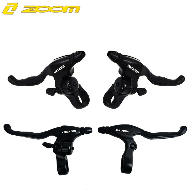 ZOOM Bicycle brake Lever MTB Road bike Aluminum alloy Bell Brake 2-finger Handle Folding bicycle hand brake for V brake C brake