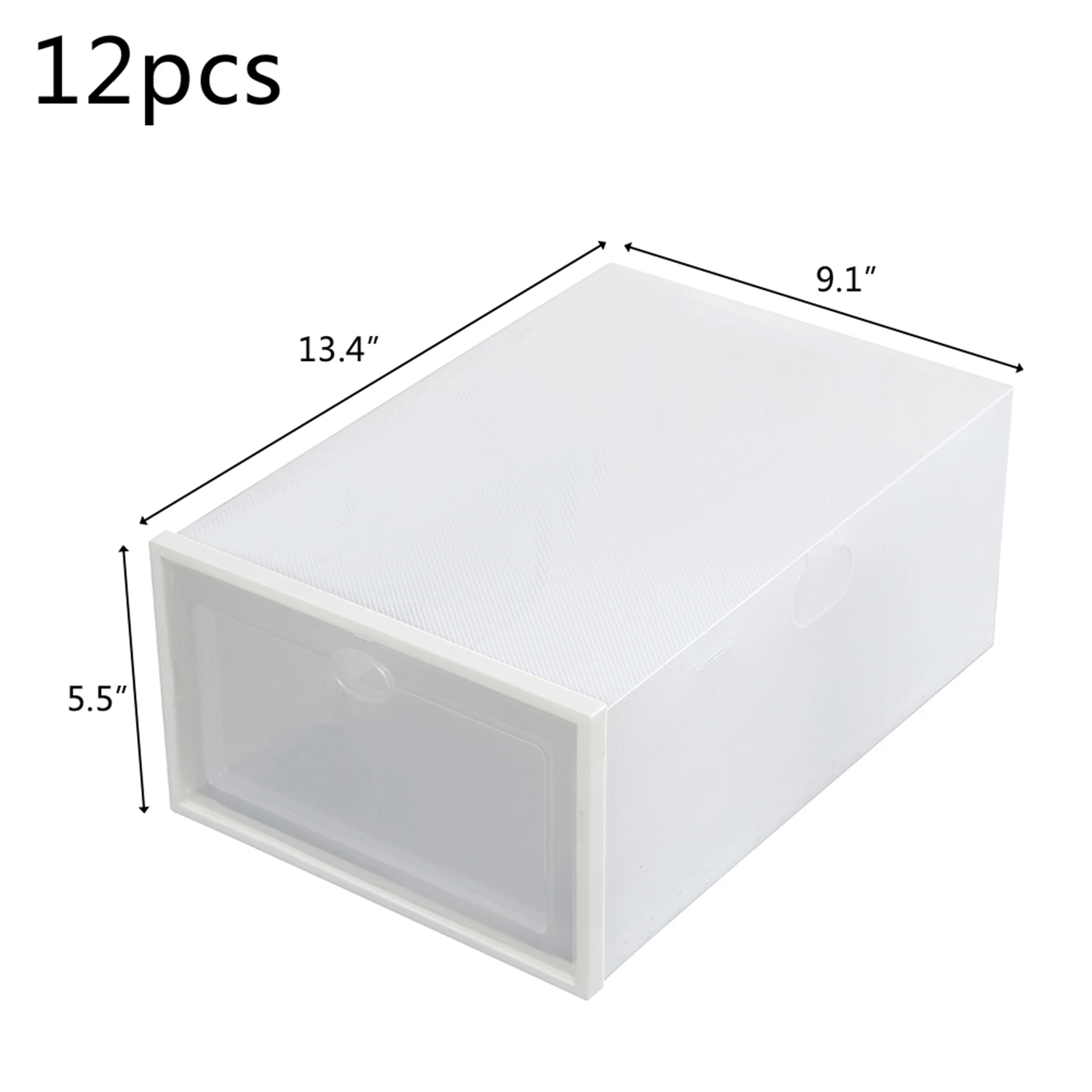 12/24/36 pcs Shoe Rack Storage Bins Drawers Transparent Plastic Shoe Box Folding Combination Flip Cover Storage Box