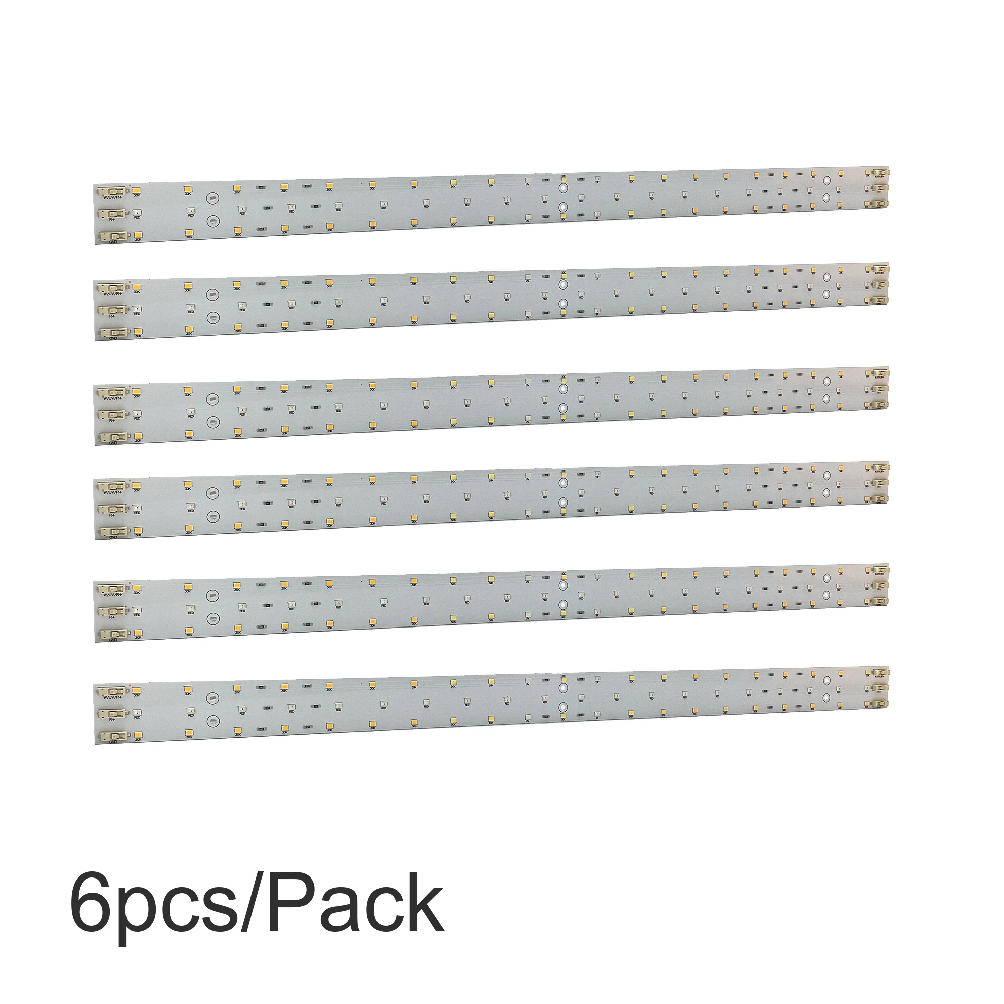 6pcs/Pack DC 24V 150W Constant Voltage Quantum Line LED Full Spectrum Grow Light Strips PCB Board with Samsung LM281B+ LEDs