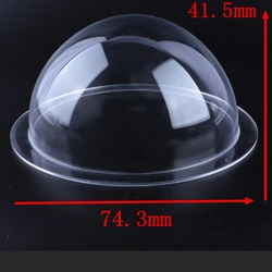 3.1 inch camera dome acrylic glass transparent surveillance CCTV dome shell transparent cover size 74.3*41.5 mm