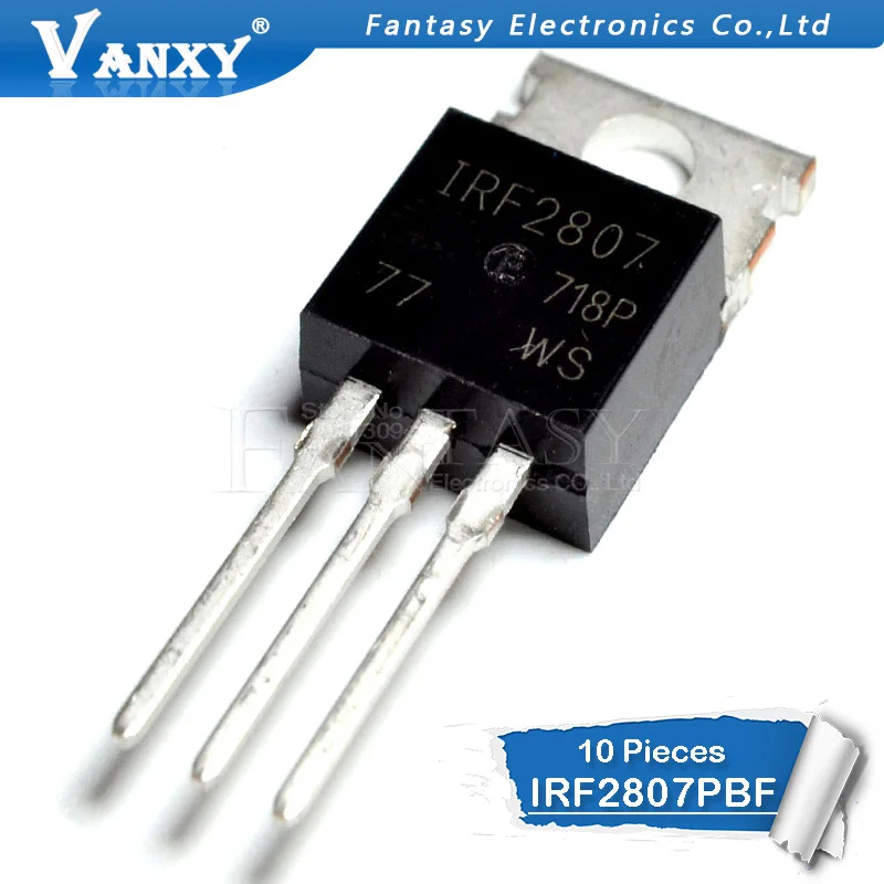 10 pièces IRF1404 IRF1405 IRF1407 IRF2807 IRF3710 LM317T IRF3205 Transistor TO-220 TO220 IRF1404PBF IRF1405PBF IRF1407PBF IRF3205PBF