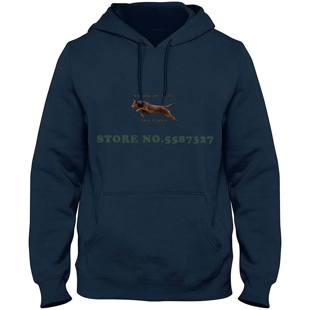 Australian Kelpie-Born To Work 100% Pure Cotton Hoodie Dogs Kelpie Australia Outback Farm Sheepdog Working Dog