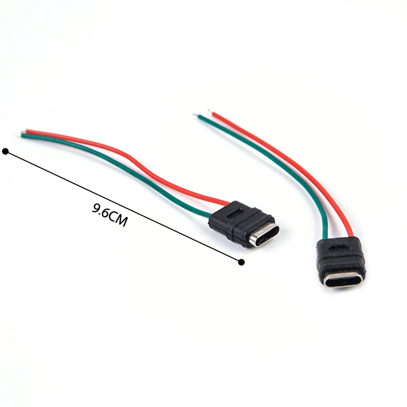 USB Type C Waterproof Connector Welding Wire Female Socket High Current Fast Charging Type-c Female Port Charging Interface Jack