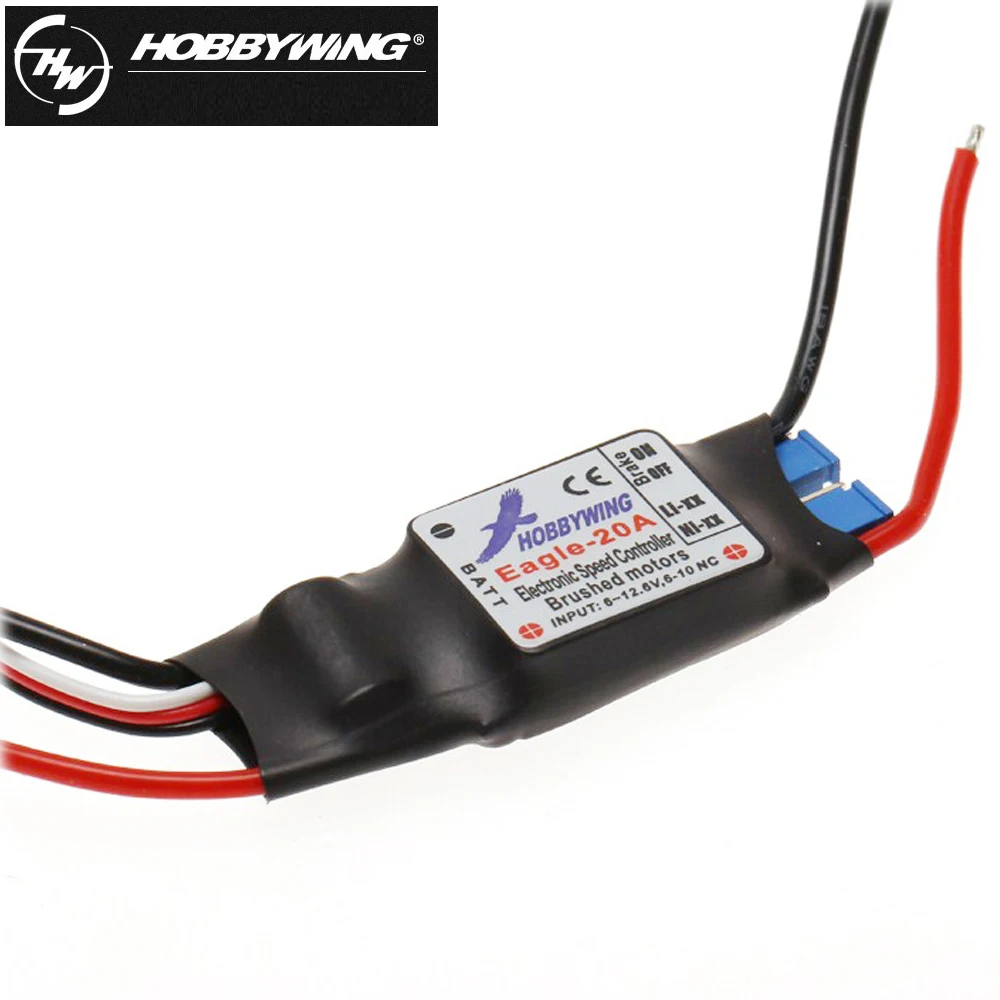 Hobbywing Eagle 20A/30A 2-3S 1A/5V BEC Brushed ESC Speed Controller For RC Airplane Plane 370 380 390 280 270 Model Toys