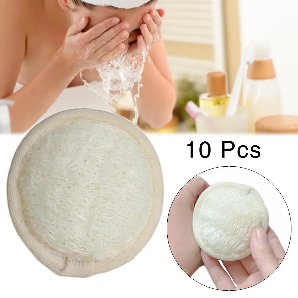 10 pz/lotto tampone struccante pennello viso accessori luffa esfoliante bellezza viso carnagione Buff Pad pennello pelle