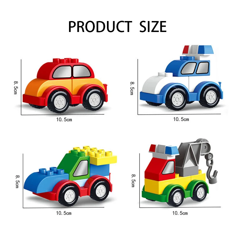 Building Blocks Excavators Trailer Toy Car Children\'s Educational Toys Compatible with Large Particle Blocks Creativity