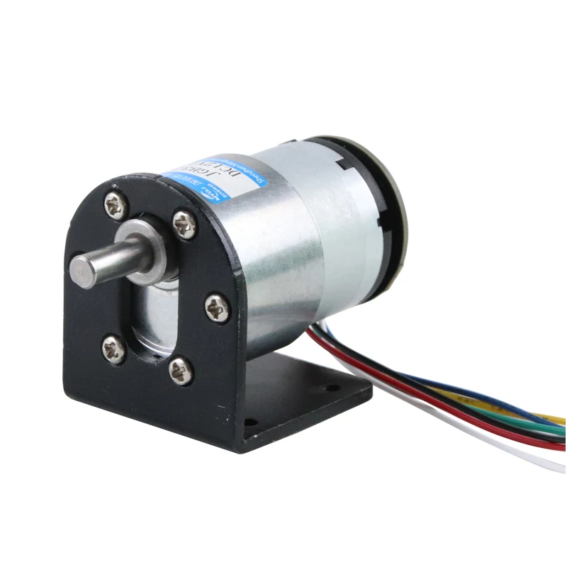 

DC Gear Motor 6V 12V with Hall Encoder JGB37-520 Adjustable Speed High Torque Gear Motor DC Electric Motor for DIY WIth Bracket