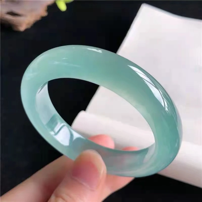 Natural green jade bangle real jadeite jade bangle for women natural green jade stone for woman temperament bracelets