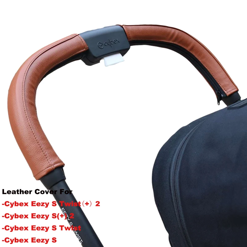 Leather Handle Cover Suitable For Cybex Eezy S Twist (+) 2/Eezy S 2 Stroller Pram Sleeve Case Cover Stroller Accessories