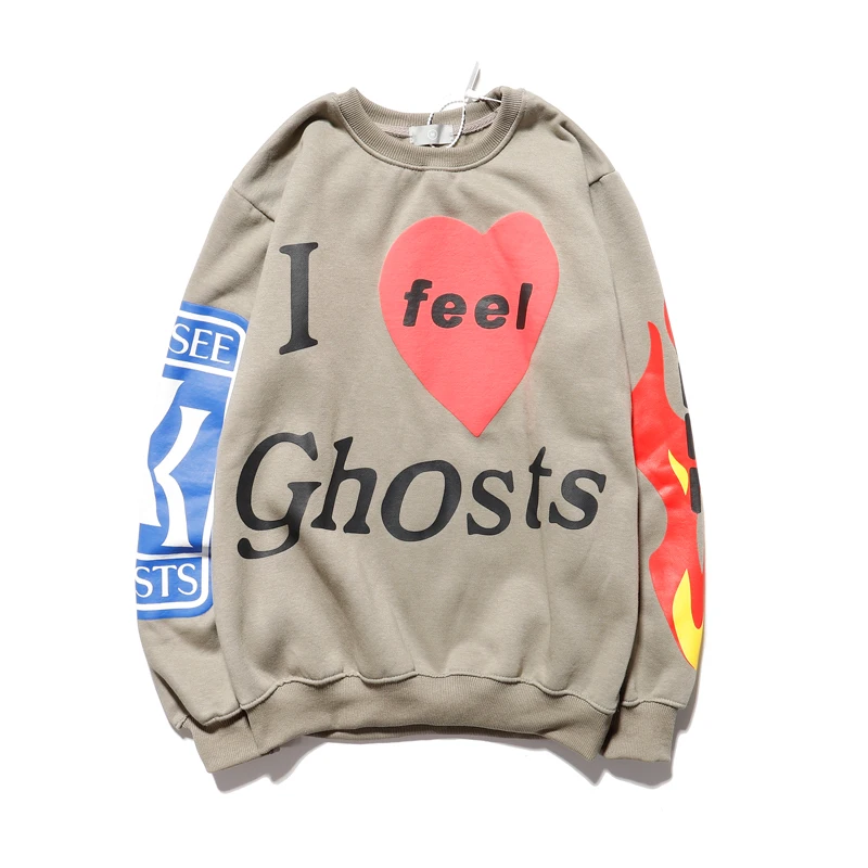 I feel Ghosts Hoodies Men Women Hip Hop KIDS SEE GHOSTS Hoodie Kanye West & Kid Cudi Los angeles Sweatshirts