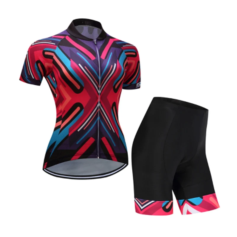 2021 Women Cycling Jerseys Set Hot sale MTB Bike Cycling Clothing Breathable Mountain Bicycle Clothes Summer Bike Uniform Wear