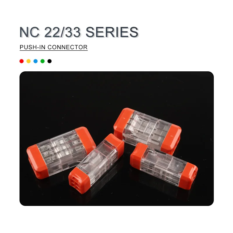 Conector do fio de ancoragem rápida, Universal Compact Paralelo Hard Wire Splitter Conectores, Pct Butt Condutor, Bloco Terminal, 10Pcs