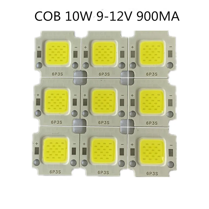 SMD LED COB Hight Power 10W Light Beads 12V 900MA 30V 300MA Chip 900LM Lamp Light RED BLUE GREEN YELLOW White For Spotlights