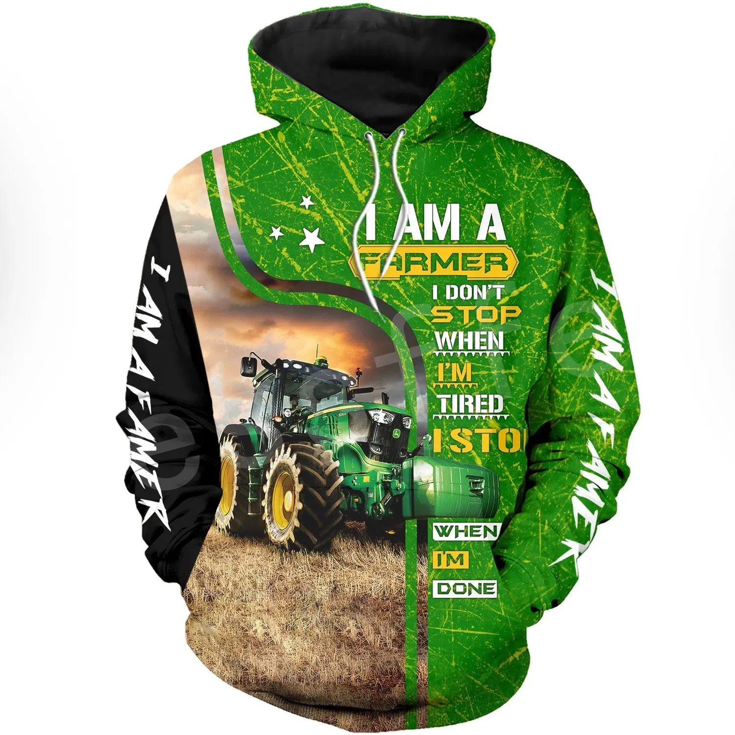 Tessffel Worker Farmer Tractor instrument Funny NewFashion Long Sleeves 3DPrint Zipper/Hoodies/Sweatshirts/Jacket/Men/women A-18