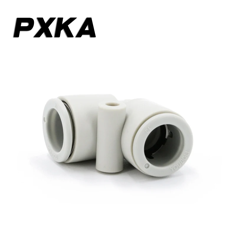 The right-angle 90-degree plastic elbow of the tracheal quick connector is butted with SMC KQ2L4/06/08/10/12-00A