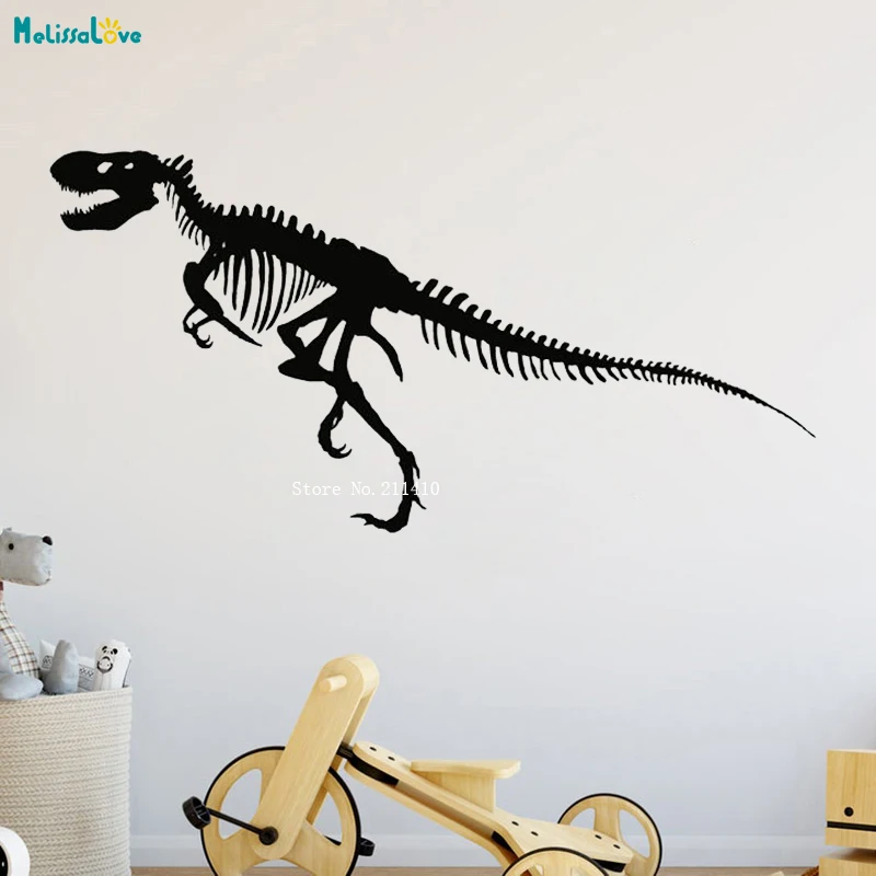 Dinosaur Fossils Vinyl Wall Decal Fossils Sticker Nursery Interior Home Decoration Bedroom Children Room Removable Murals YT1952