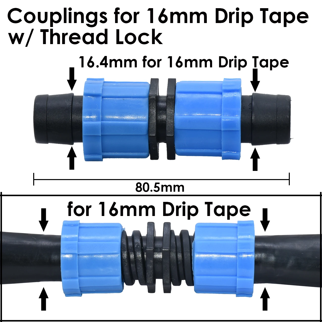 20 sztuk 5/8 cal taśma kroplująca sprzęgła do nawadniania 16mm wąż naprawy 2-Way szybkie złącze blokada gwintu rozszerzenie wspólnego cieplarnianych