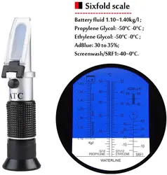 Frostschutzmittel Refraktometer Auto Einfrieren Punkt RHA-701ATC Auto Harnstoff 5 in 1 Tester Ethylen Propylen Glykol Batterie Flüssigkeit