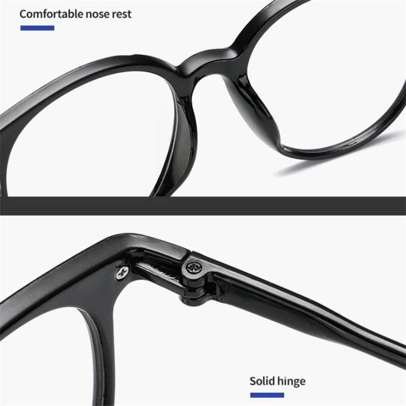 Transparent Tea Vintage Women Short-sight Eyeglasses KY959 Big Frame Oval Prescription Spectacles Diopter 0 -50 -100 To -600