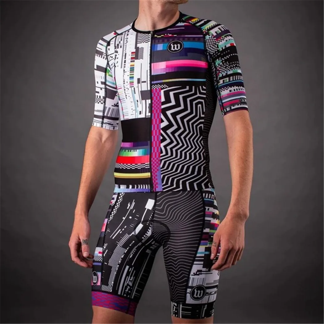 Wattie Ink Team Triathlon Jersey Skinsuit Ciclismo Cycling Mens Bicycle Body Set MTB Clothes Road Speed Suit One Piece Jumpsuit