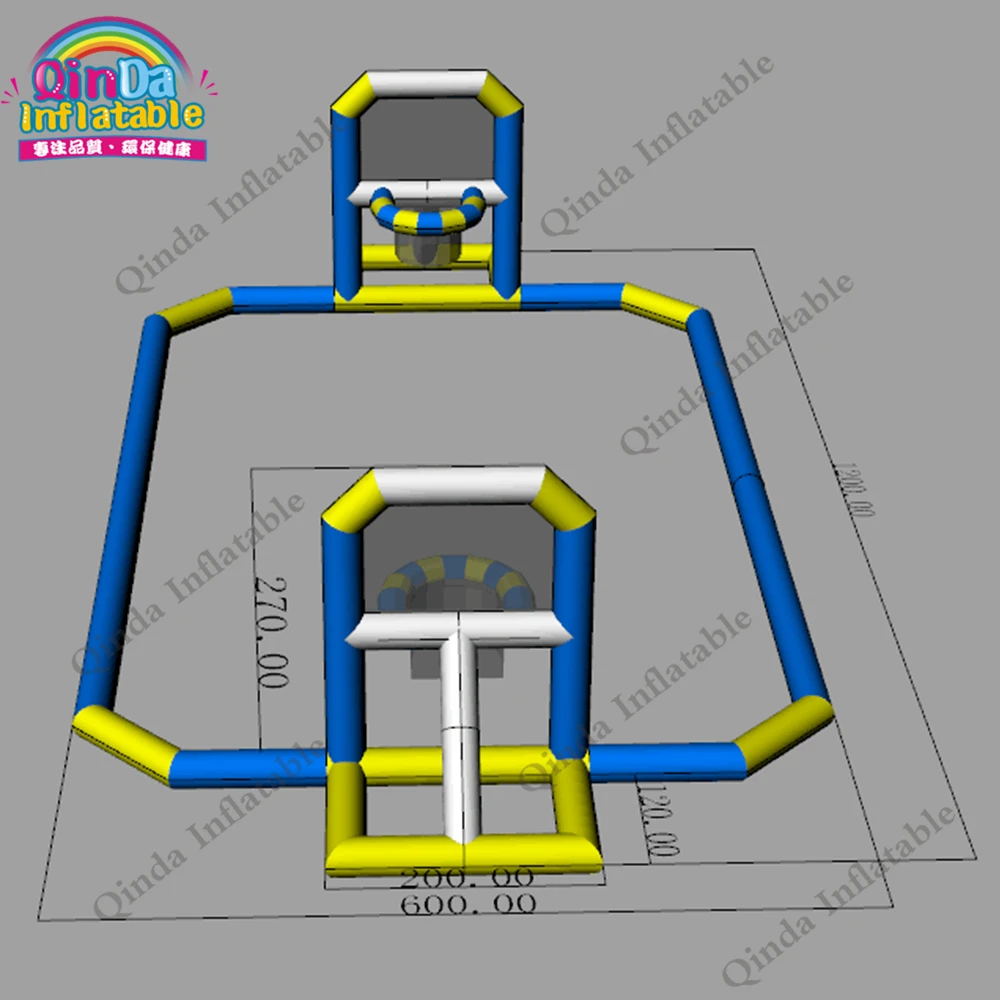 Free Shipping Customized Water Basketball Court Inflatable Basketball Arena Field For Carnival Sport Game