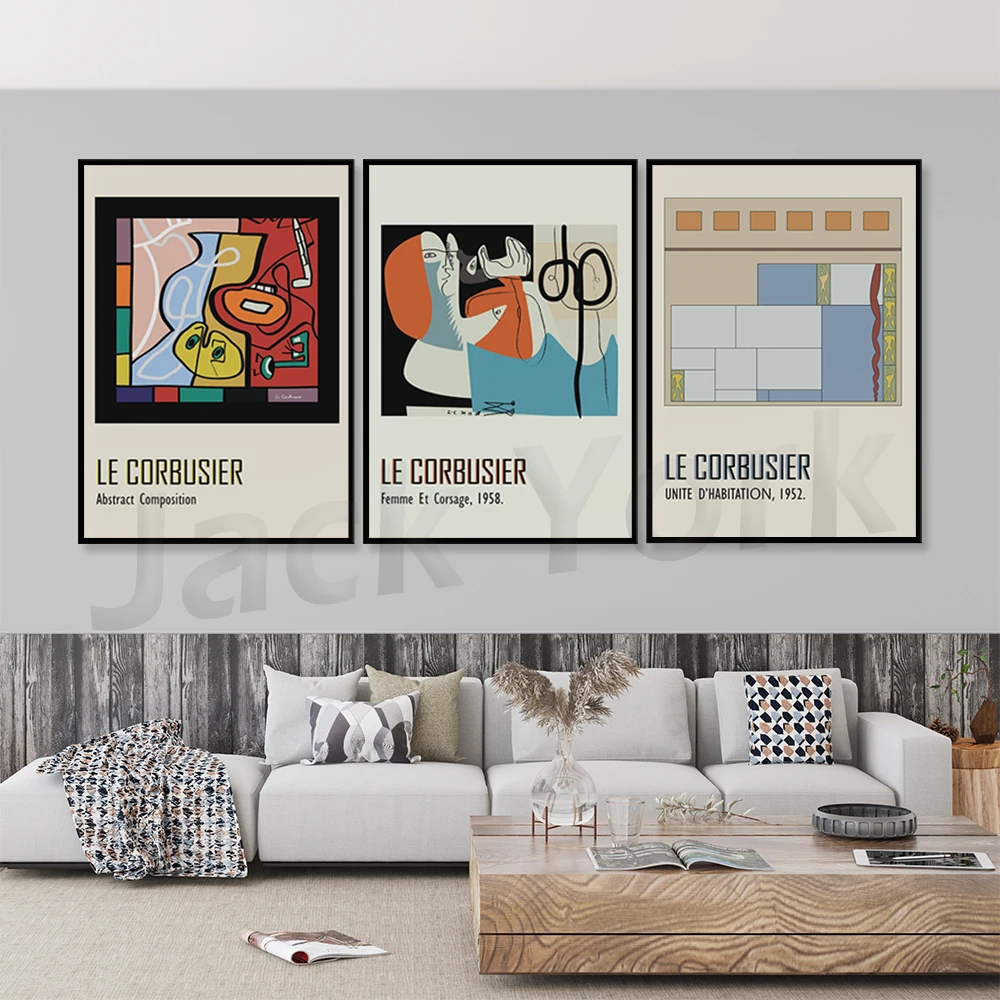 Le Corbusier Print, Bauhaus Poster, Art Exhibition Poster, Gift for Architect,