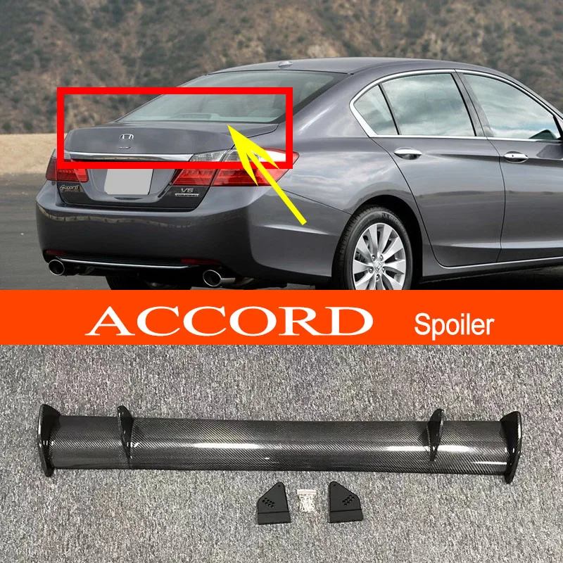 

2014-2017 Accord Carbon Fiber / FRP GT-style Car-styling Sporty Rear Trunk Wing Spoiler for Honda 2014-2017 Accord Sedan 4-Door