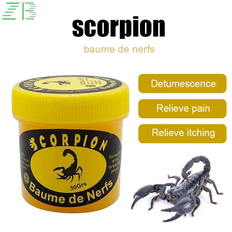 30G Scorpion Ointment Relief Knee Neck Back Analgesic Cream Muscle Sprain Neuralgia Acid Bruise Chinese Herb Medical