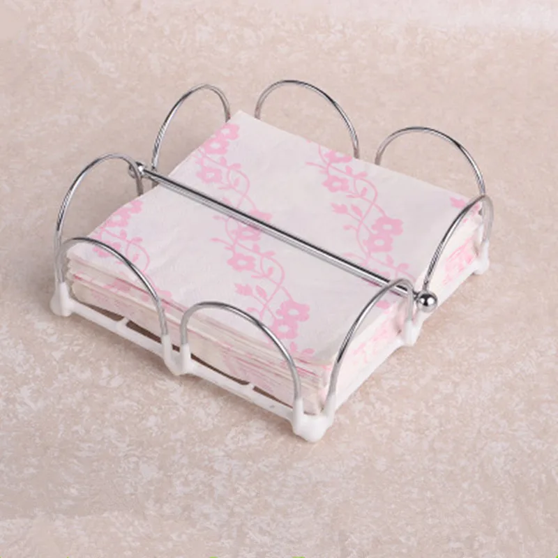 Napkin Paper Holder Iron Box Tissue Paper Holder Table Desktop Serviette Dispenser Sheet Paper Case Hotel Kitchen  Restaurant