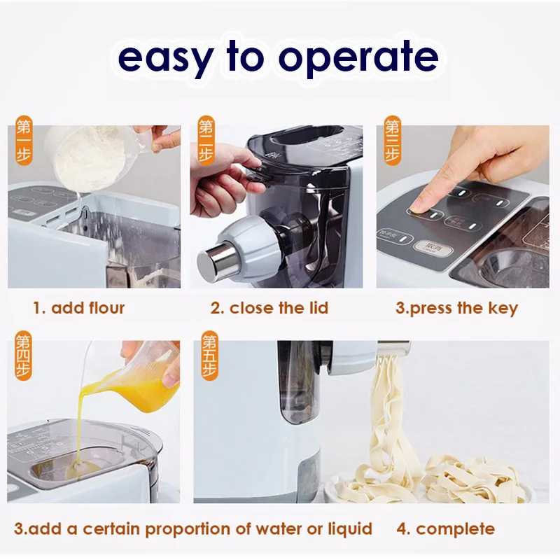 Joyoung Electric Noodles Maker Automatic Dough Kneading 180W Pasta Maker Machine For Home Kitchen with 6 Molds  JYS-N7V