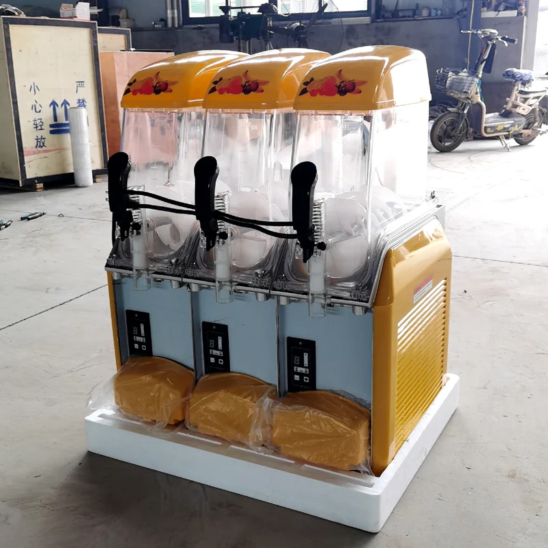 

Snow Melting machine 3 Tank Slush Machine Cold Drink Maker Smoothies Granita Machine Sand ice machine