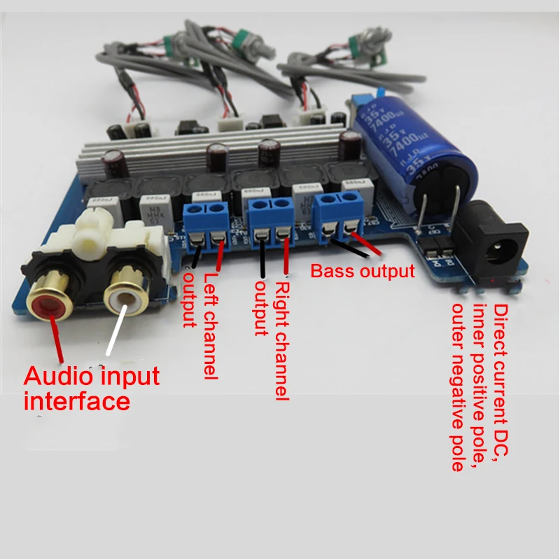 DIY 2*50W+100W Digital Power Amplifier Board TPA3116D2 DC12V-24V High-power HiFi Audiophile Audio Speaker Amplifier 20Hz-20KHz