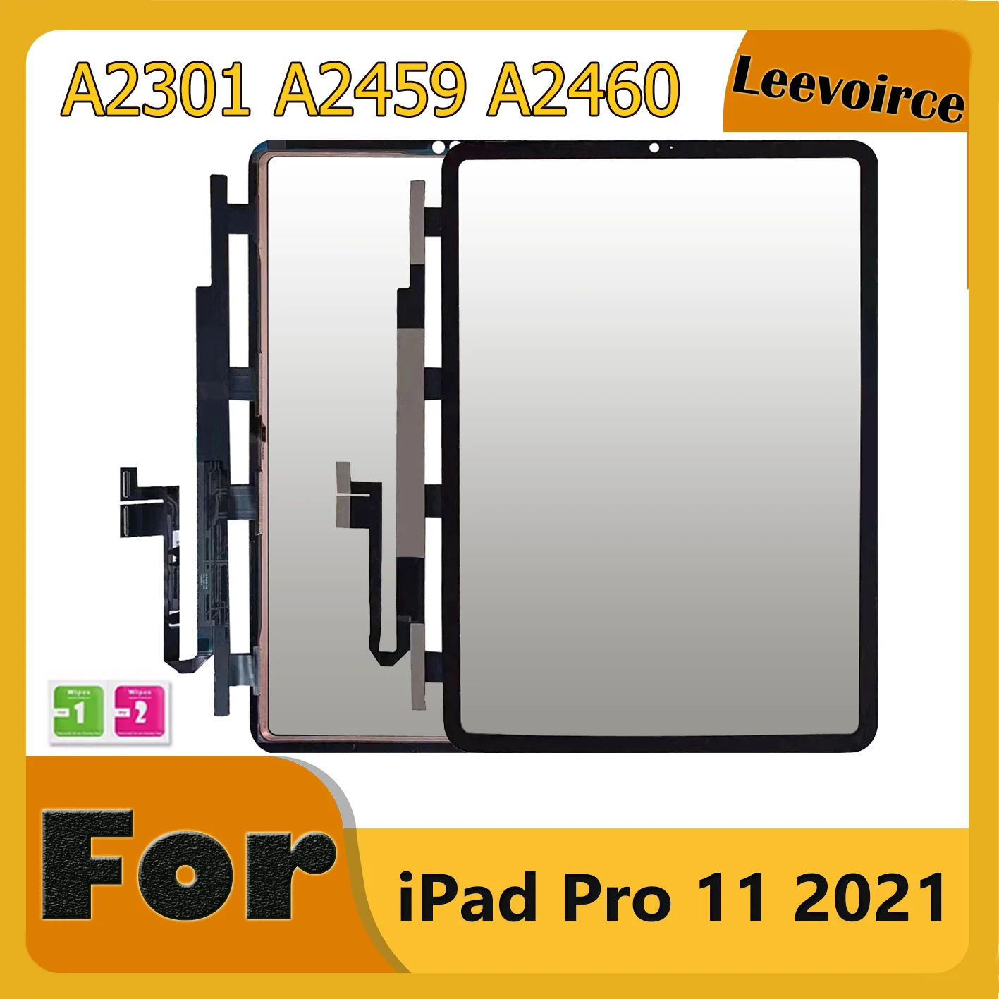 With OCA Outer Glass Touch For iPad Pro 11 (2021) 3rd Gen A2301 A2459 A2460 A2377 Touch Screen Front Glass Panel Replacement