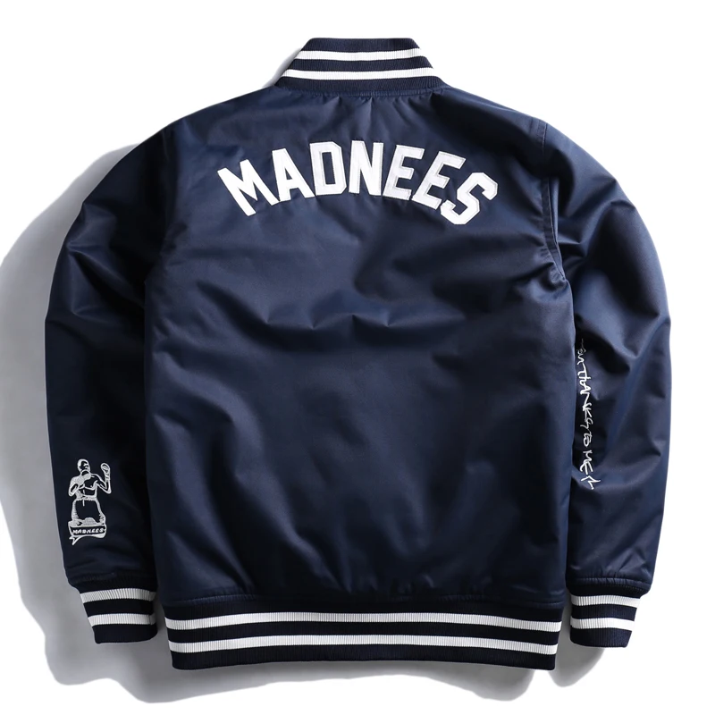 

LUKER CMSS Autumn Winter Jacket Men Ma1 Pilot Jacket Bomber Warm Embroidery Baseball Jacket Single Breasted Male Clothing 8153