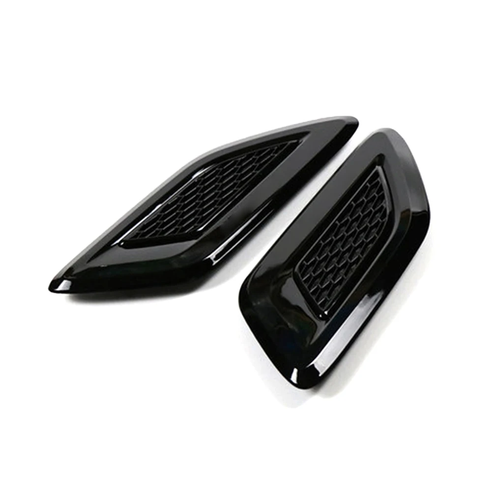 Glossy Black Car Side Air Hood Vent Trims Cover For Land Rover Range Rover Sport L494 2014 2015 2016 2017 Front Right+Left 2PCS