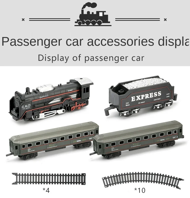 Treinset 24delig geluid licht rook excl. batterijen Kerst HIT