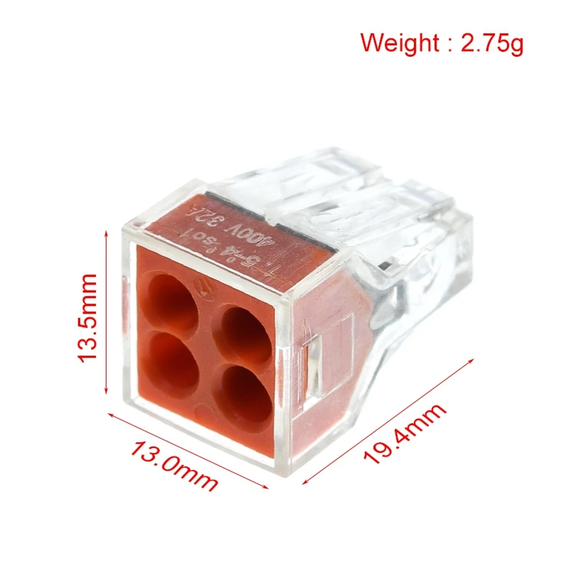 10/30 Stück PCT-102 PCT-103 PCT-104 PCT-106 TZT Universeller Kompakter Kabelverbinder Leiterblock mit Hebel – Detail 8