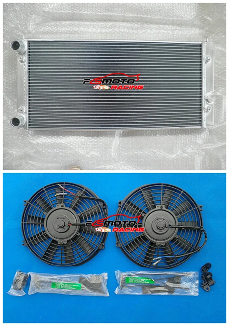 

2 Row Aluminum Radiator Racing For VW Golf Mk3 1.8L 2.0L MT & FAN 1993 1994 1995 1996 1997 1998 1999