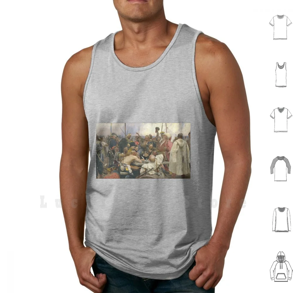 Ilya Repin Reply Of The Zaporozhian Cossacks Tank Tops Vest Sleeveless Ilya Repin Reply Of The