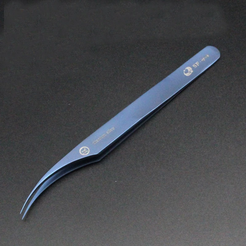 Titanium alloy high precision eyelashes special tweezers for eyelash extension