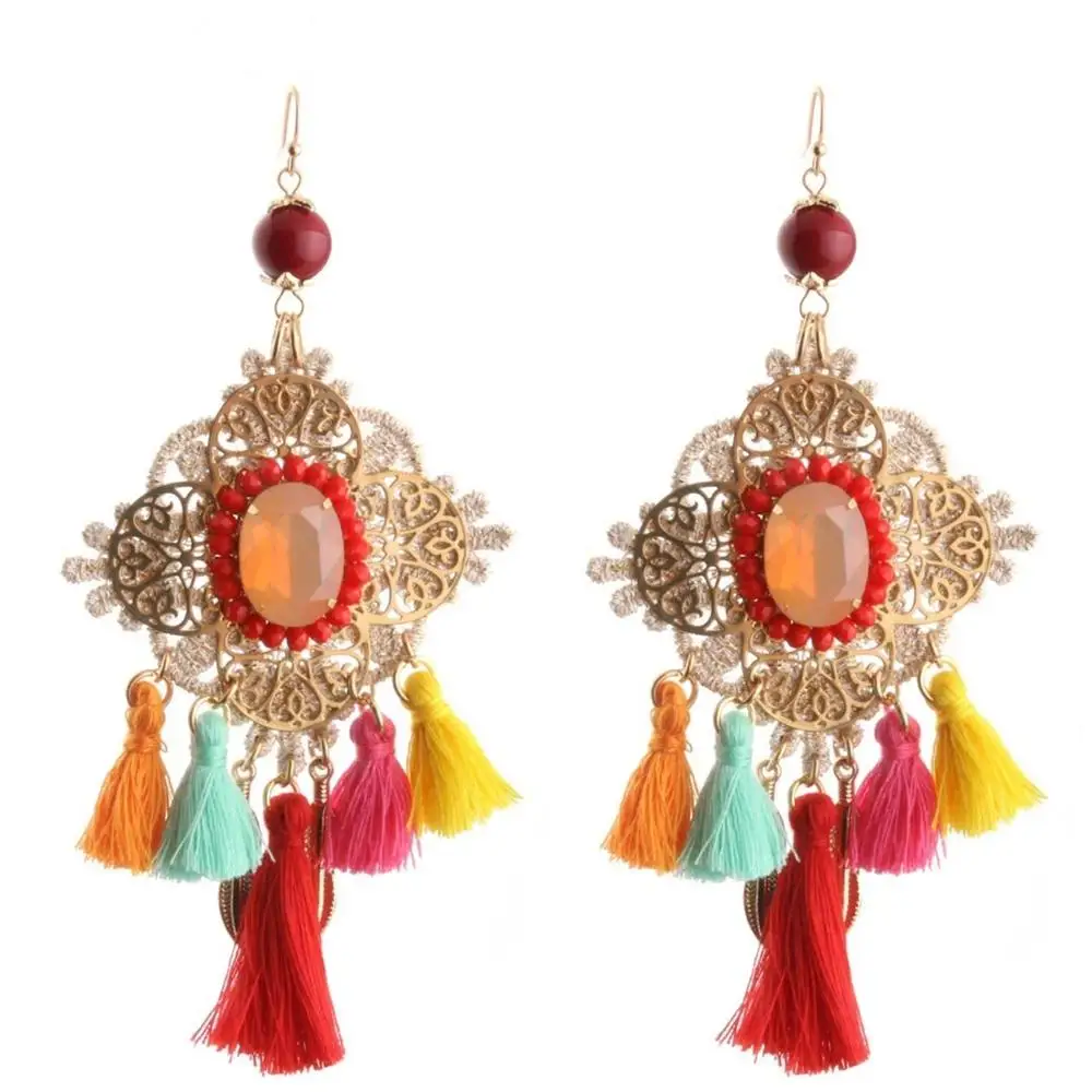 Zouchunfu Bull Head Earrings Dangle Boho Oorbellen Tassel Earrings For Women Wedding  Vintage Earrings Pendientes Statement Ear