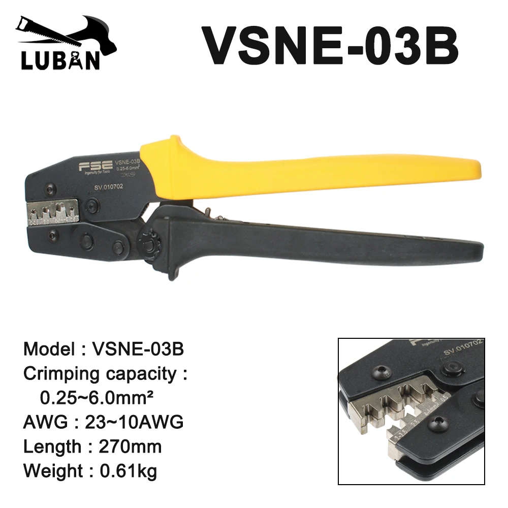 معزول محطات أدوات تجعيد الكهربائية العقص ذو طيات VSNE-30J VSNE-03B VSNE-10WF VSNE-10A 0.25-6mm ² 0.5-10mm ² اليد أدوات