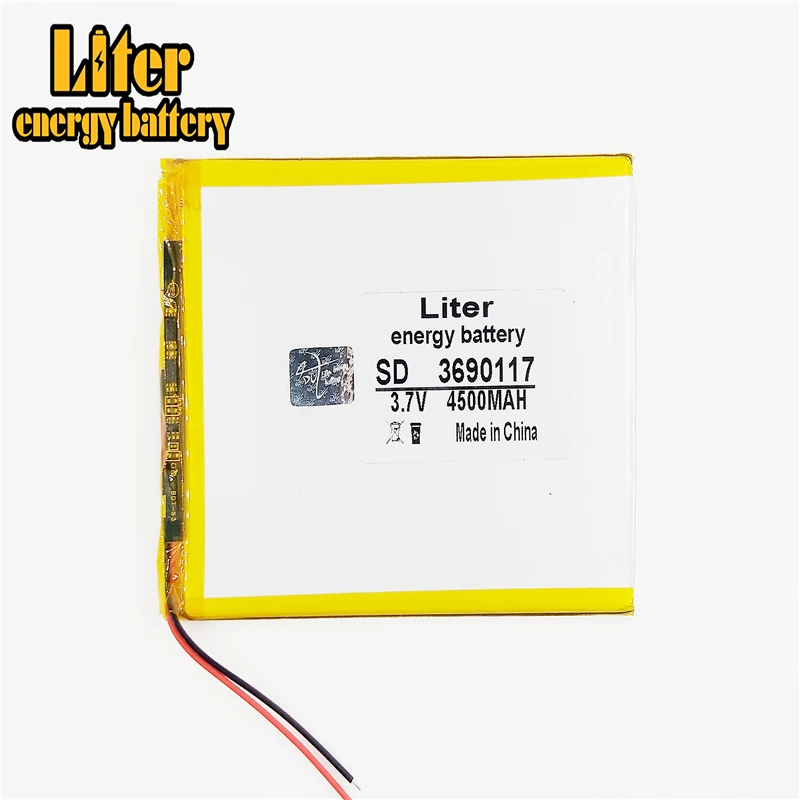 ultra-thin hih-capacity lithium-ion polymer battery 3.7 V 3690117 4500mah tablet W28