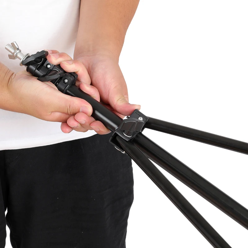 SH T-รูปขาตั้งฉากหลังกรอบอลูมิเนียมถ่ายภาพสตูดิโอพื้นหลังสีเขียวสนับสนุนระบบ Video Chroma Key หน้าจอ