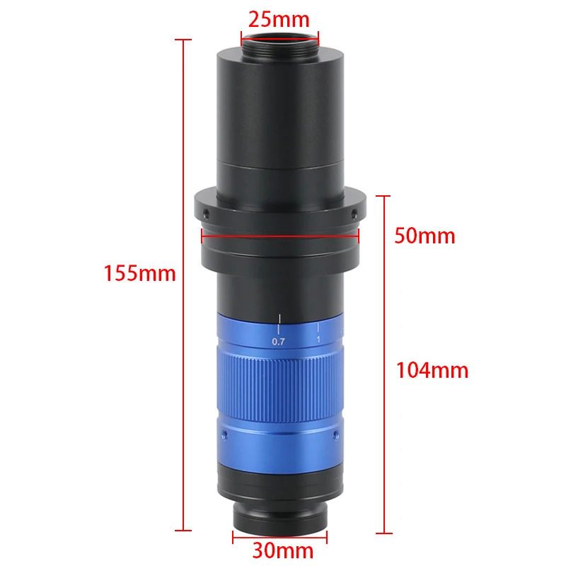 300X 450X 600X Zoom C Mount Lens 0.7X-5.6X Adjustable Continuously Monocular For HDMI VGA USB Microscope Camera